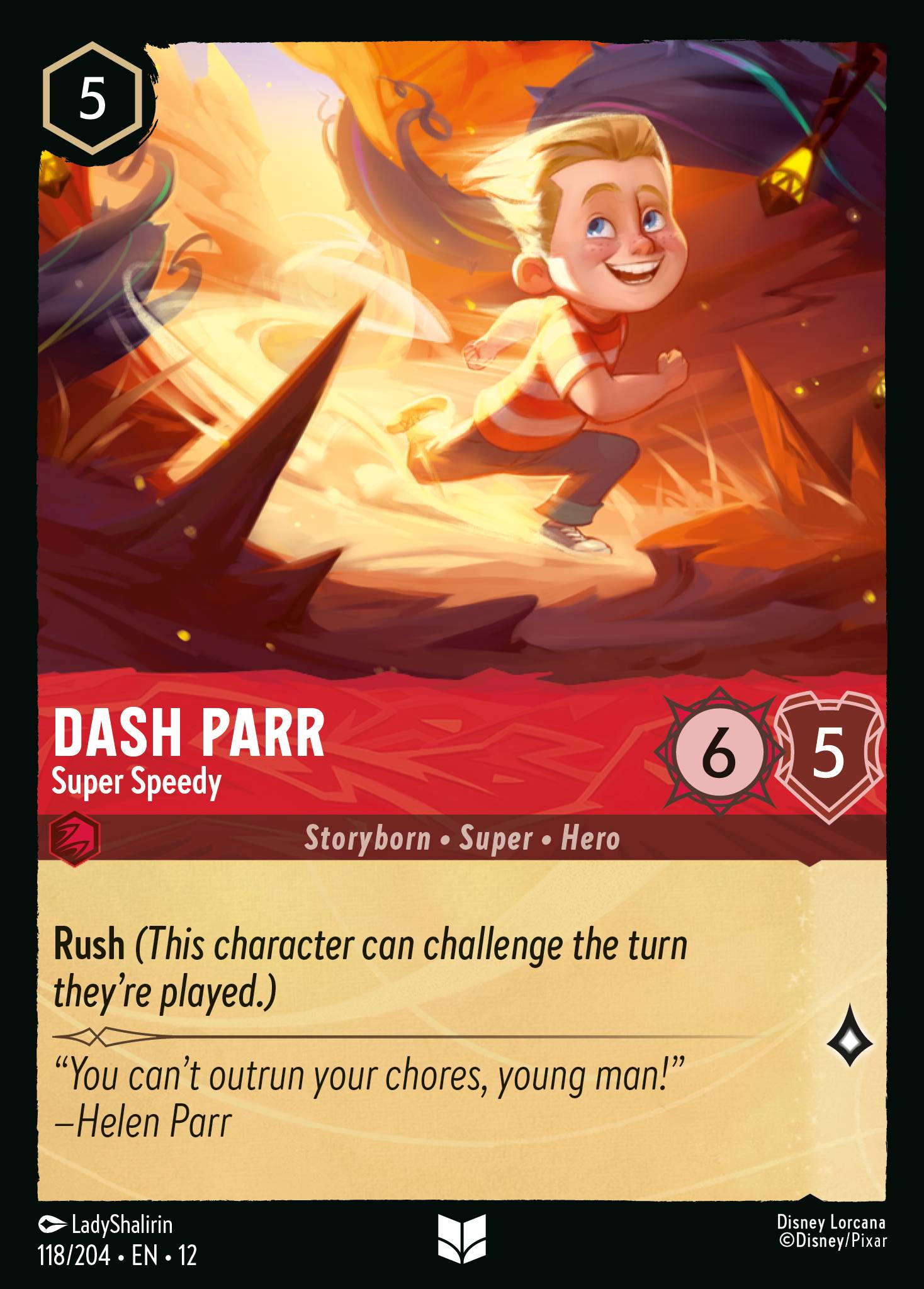 Dash Parr — Super Speedy Disney Lorcana card