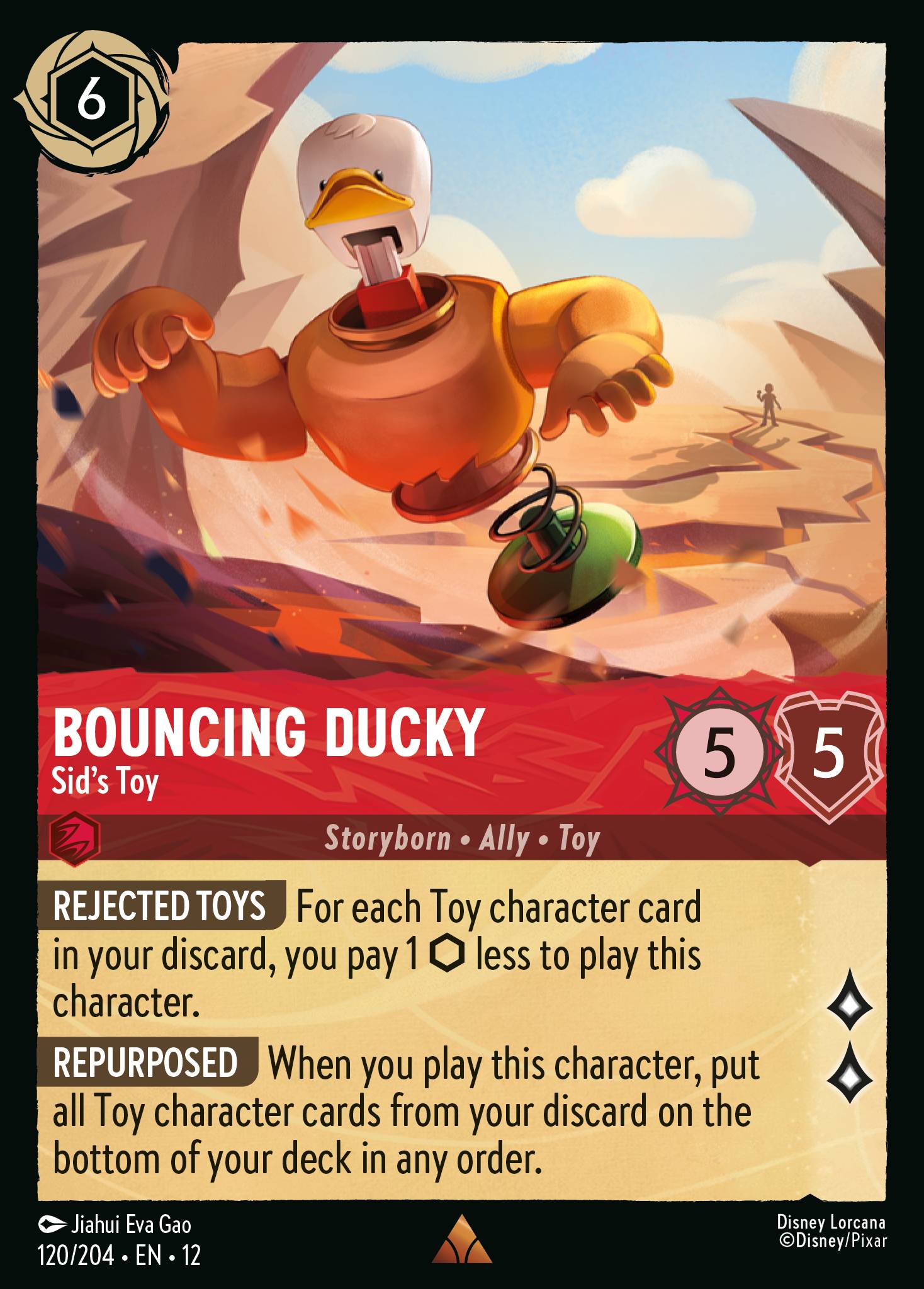 Bouncing Ducky — Sid's Toy Disney Lorcana card