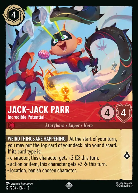 Jack-Jack Parr — Incredible Potential Disney Lorcana card