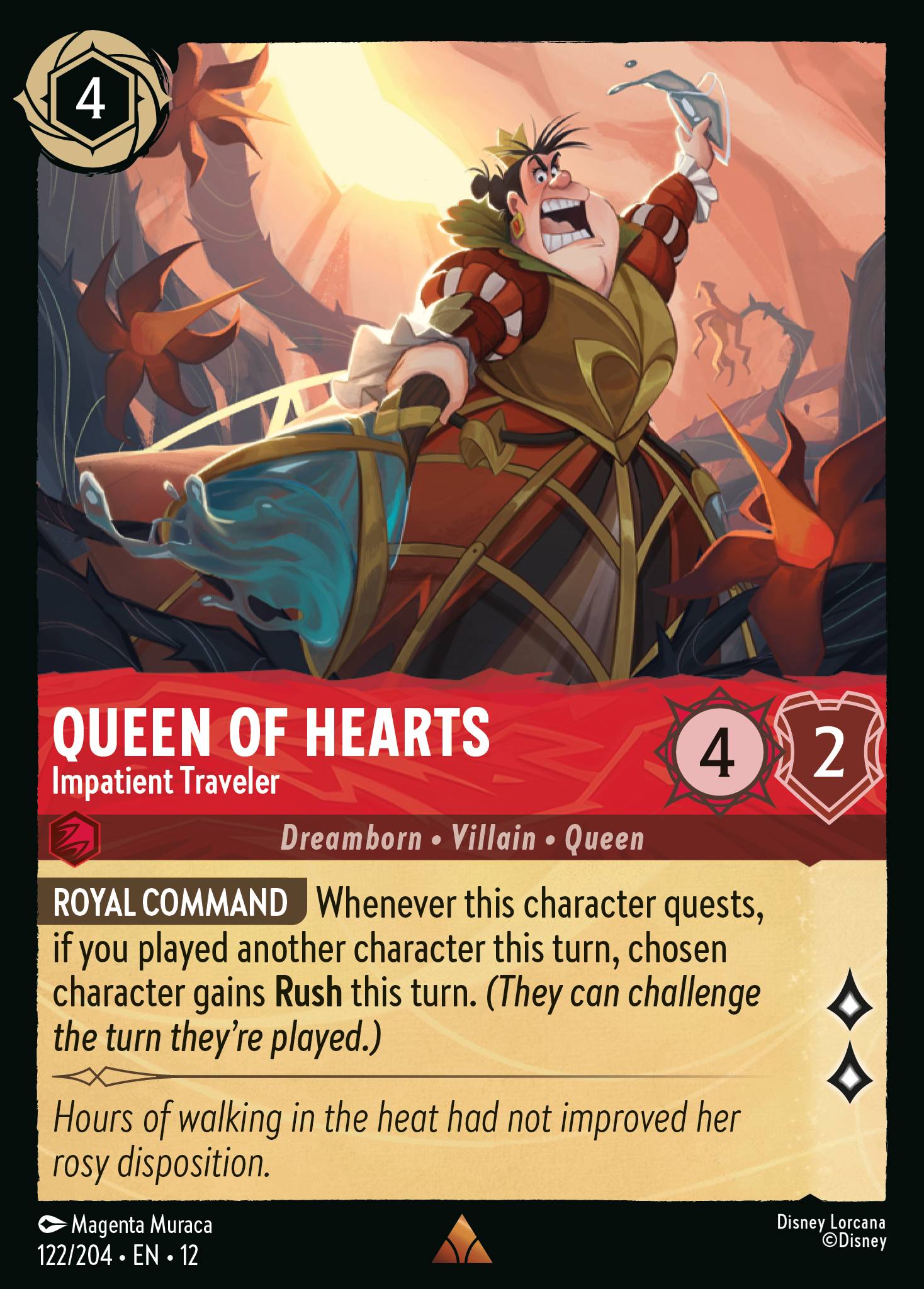 Queen of Hearts — Impatient Traveler Disney Lorcana card