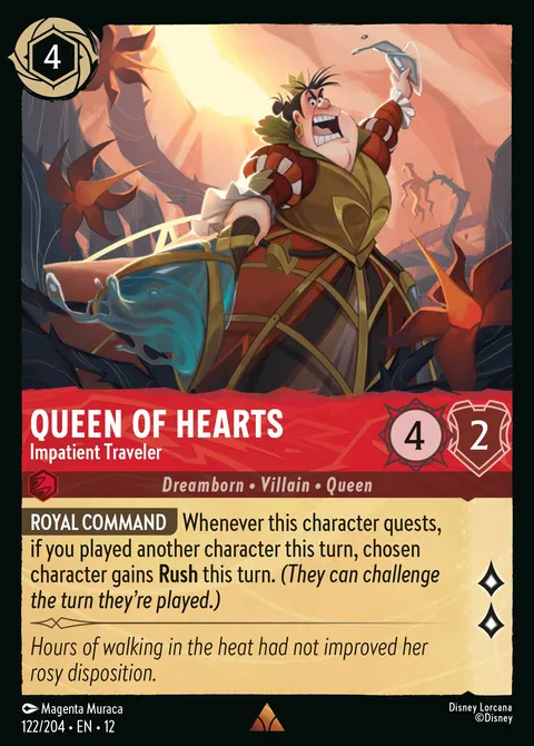 Queen of Hearts — Impatient Traveler Disney Lorcana card