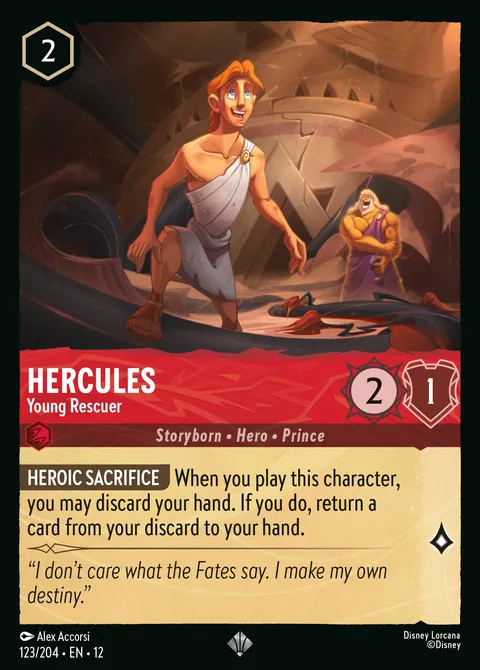 Hercules — Young Rescuer Disney Lorcana card