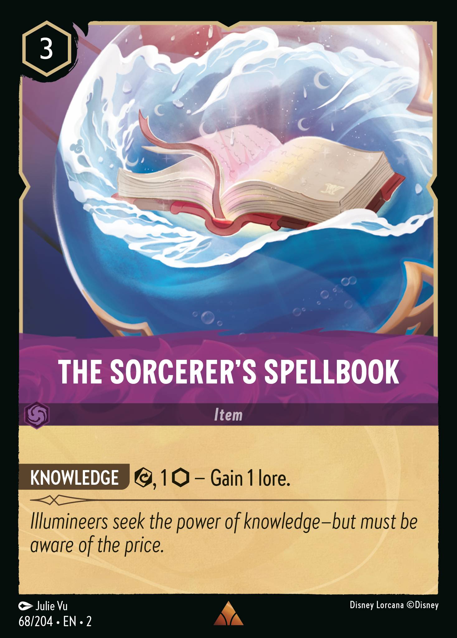 The Sorcerer's Spellbook Disney Lorcana card
