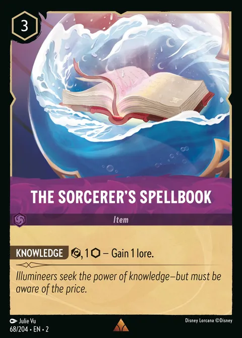 The Sorcerer's Spellbook Disney Lorcana card