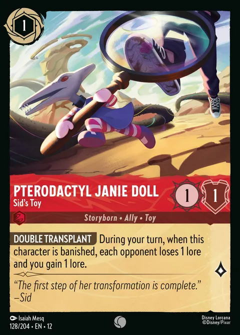 Pterodactyl Janie Doll — Sid's Toy Disney Lorcana card