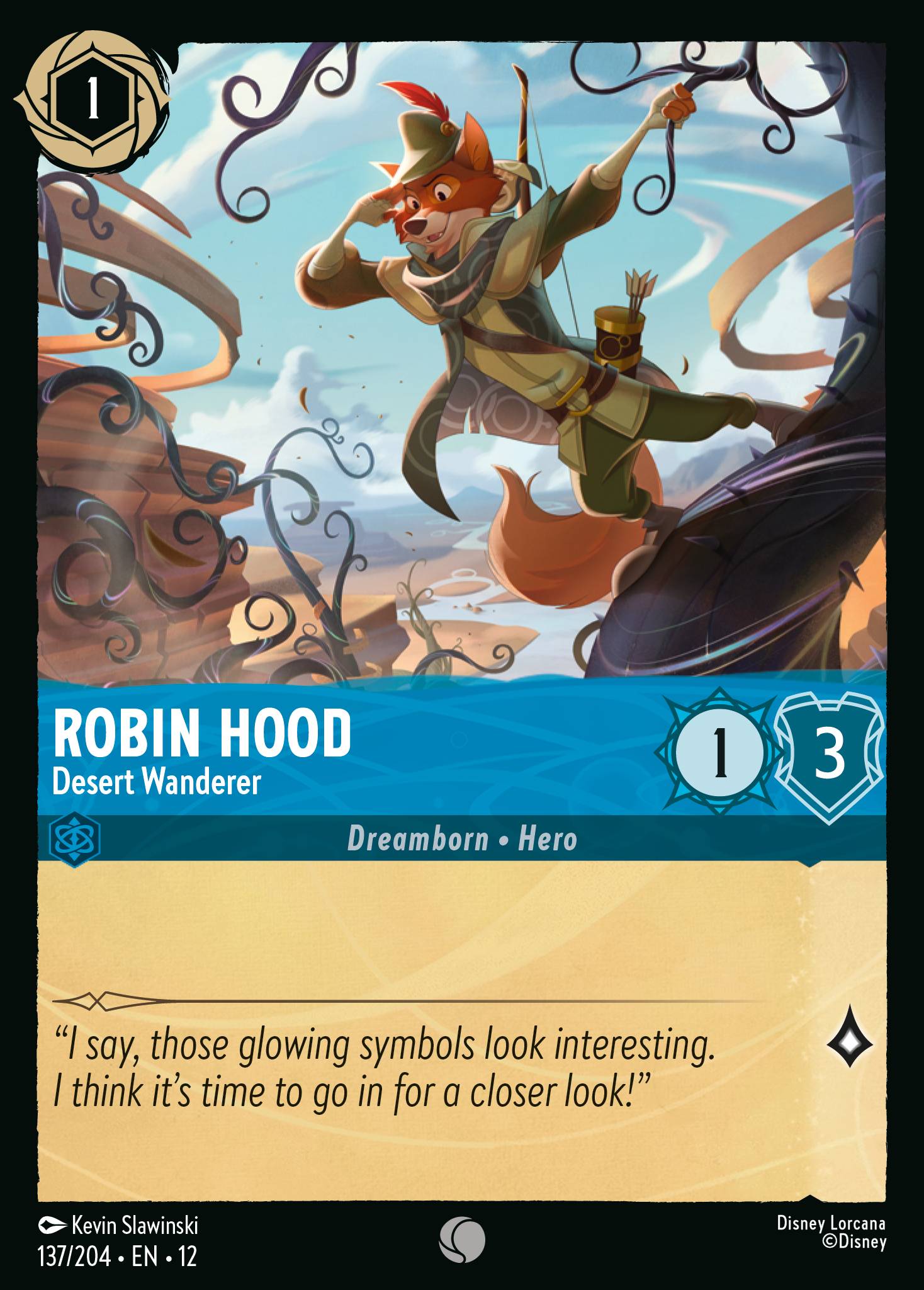 Robin Hood — Desert Wanderer Disney Lorcana card