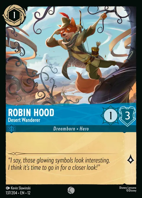Robin Hood — Desert Wanderer Disney Lorcana card