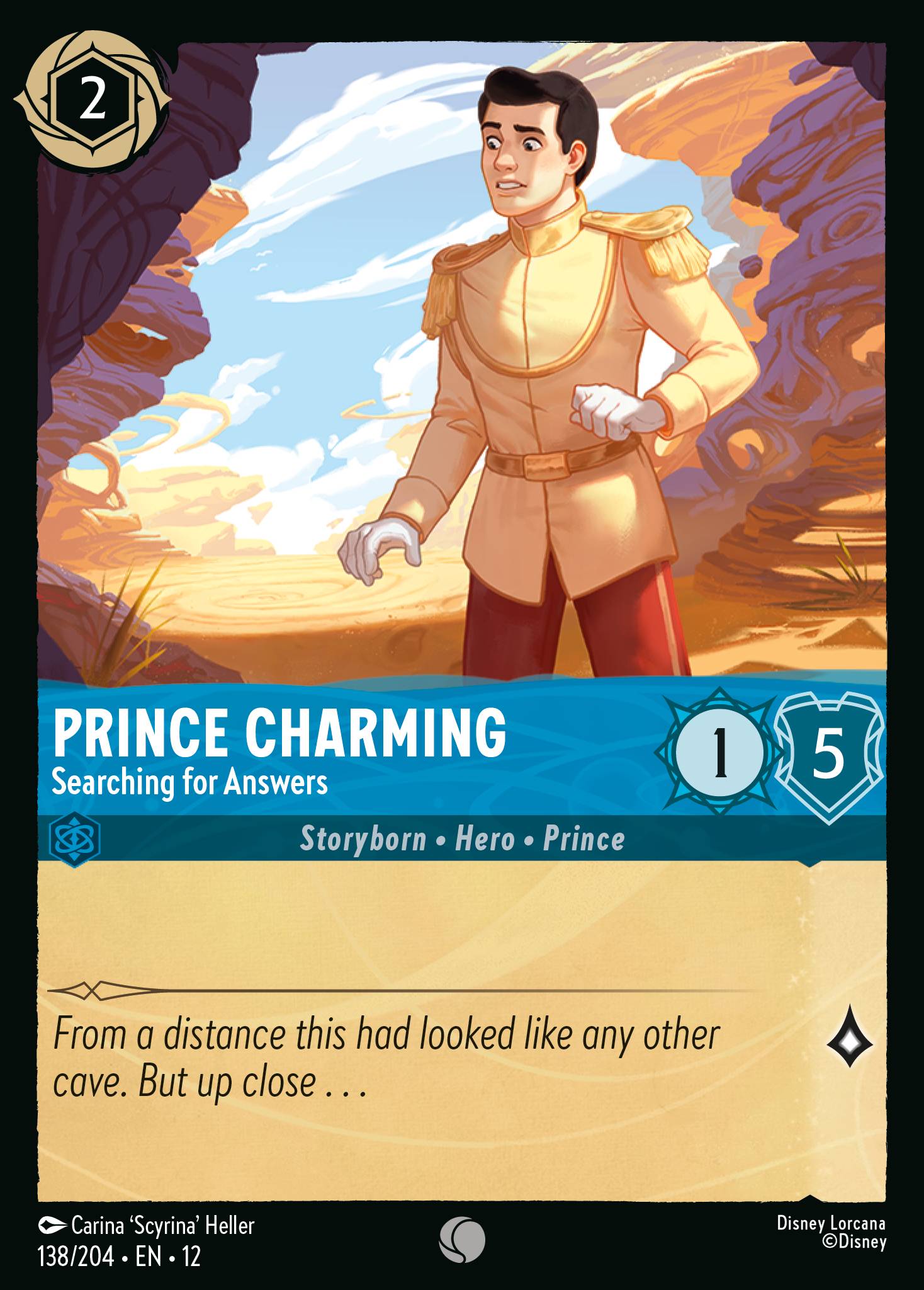 Prince Charming — Searching for Answers Disney Lorcana card