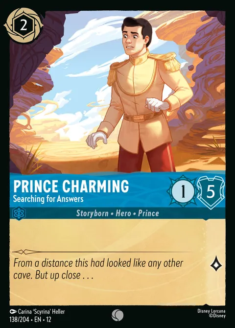Prince Charming — Searching for Answers Disney Lorcana card