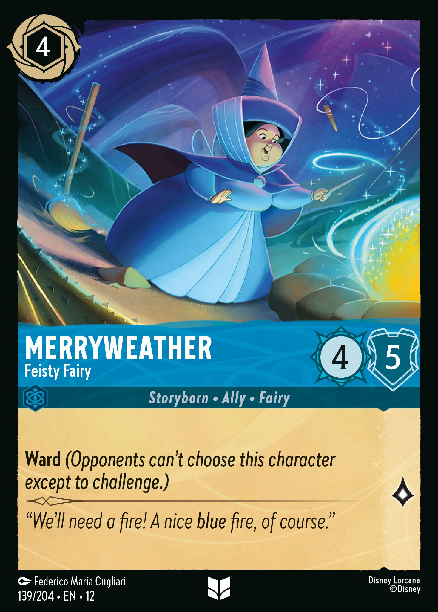Merryweather — Feisty Fairy Disney Lorcana card