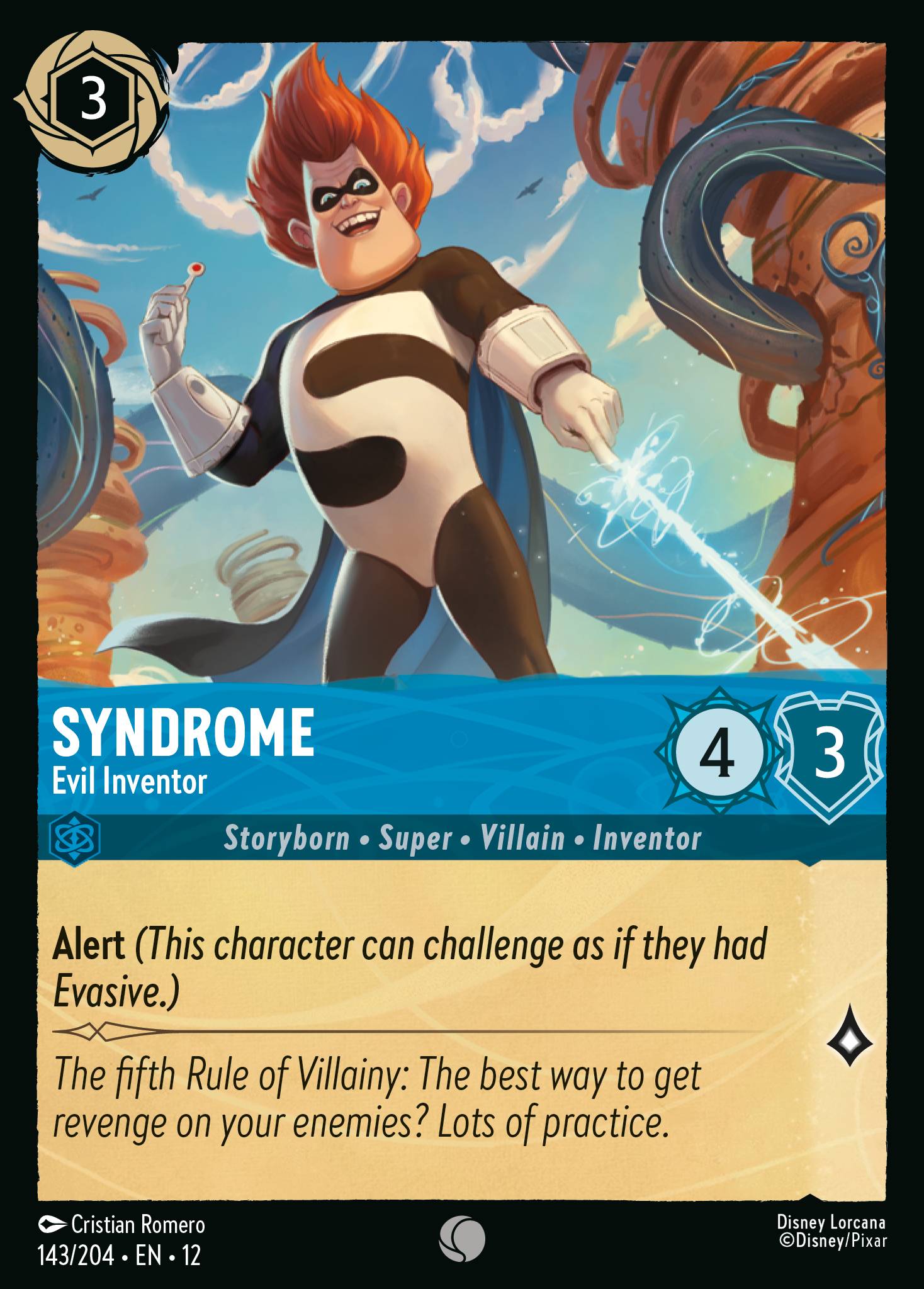 Syndrome — Evil Inventor Disney Lorcana card