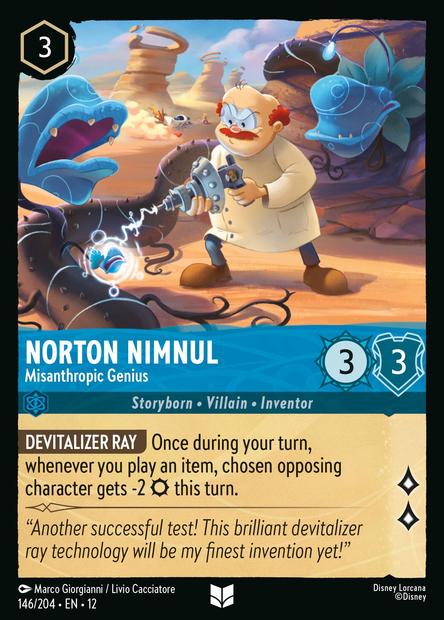 Norton Nimnul — Misanthropic Genius Disney Lorcana card