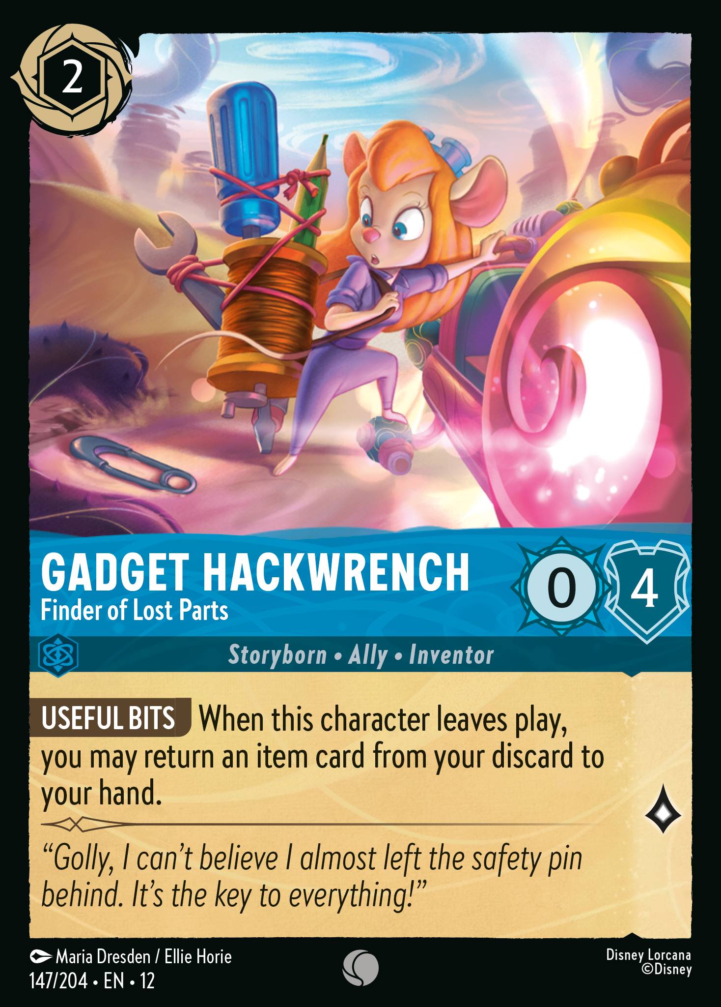Gadget Hackwrench — Finder of Lost Parts Disney Lorcana card