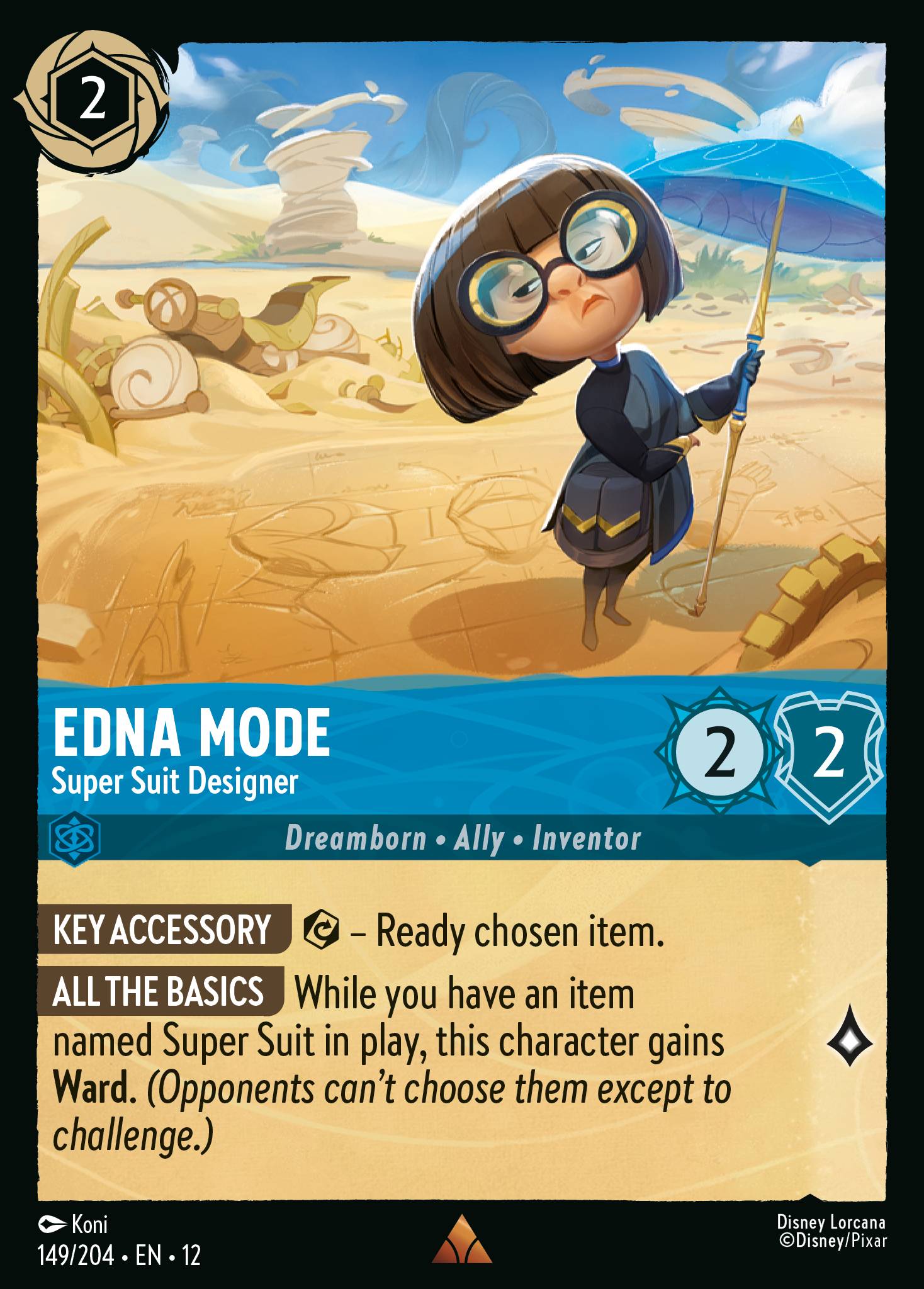 Edna Mode — Super Suit Designer Disney Lorcana card