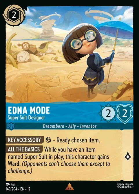 Edna Mode — Super Suit Designer Disney Lorcana card