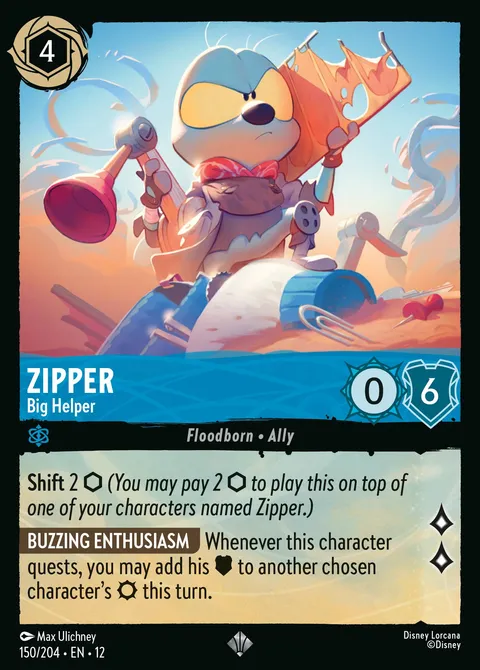 Zipper — Big Helper Disney Lorcana card