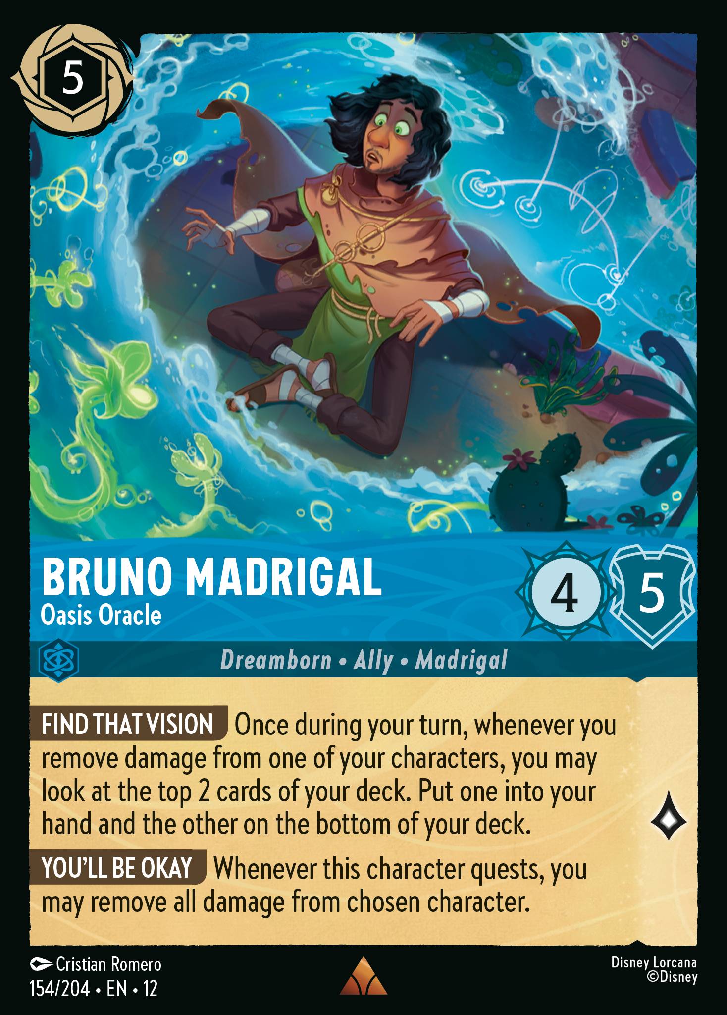 Bruno Madrigal — Oasis Oracle Disney Lorcana card