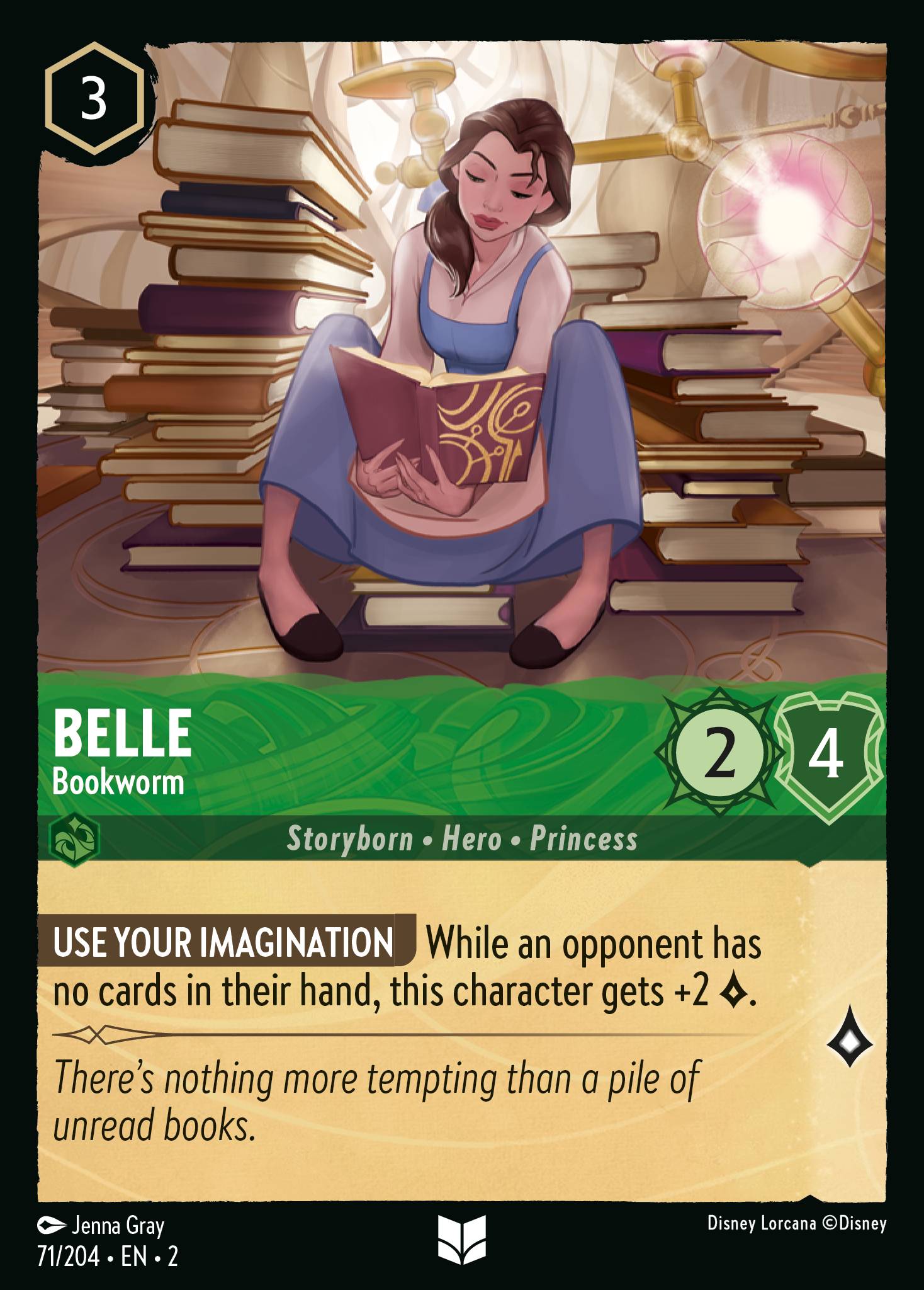 Belle — Bookworm Disney Lorcana card