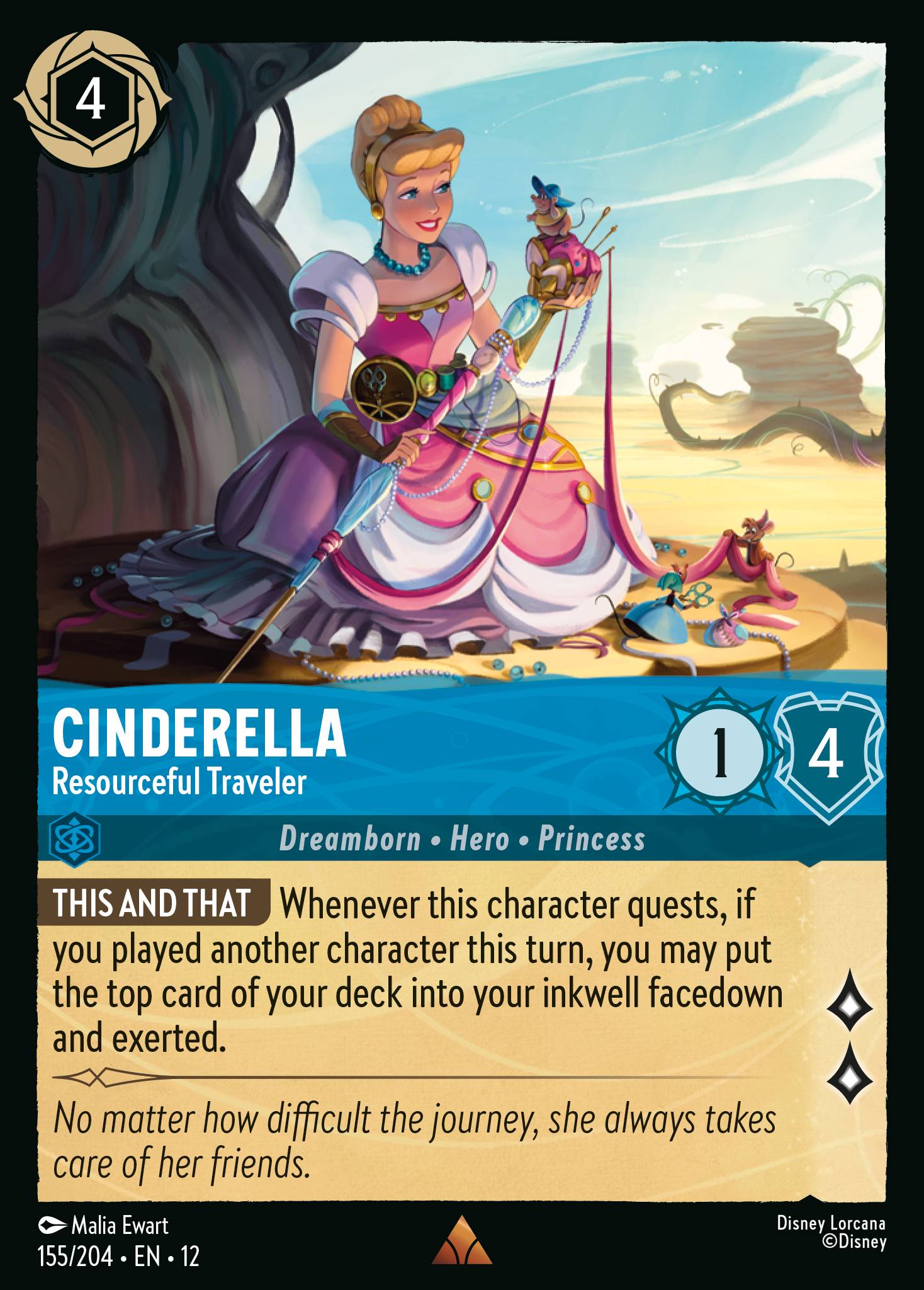 Cinderella — Resourceful Traveler Disney Lorcana card