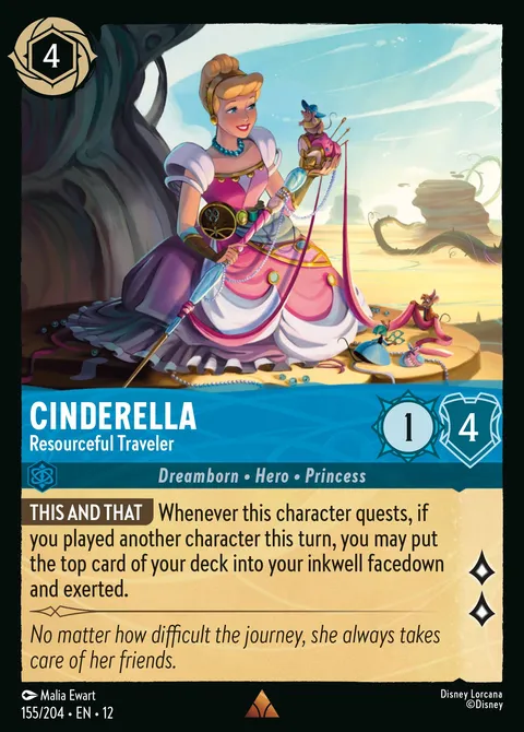 Cinderella — Resourceful Traveler Disney Lorcana card