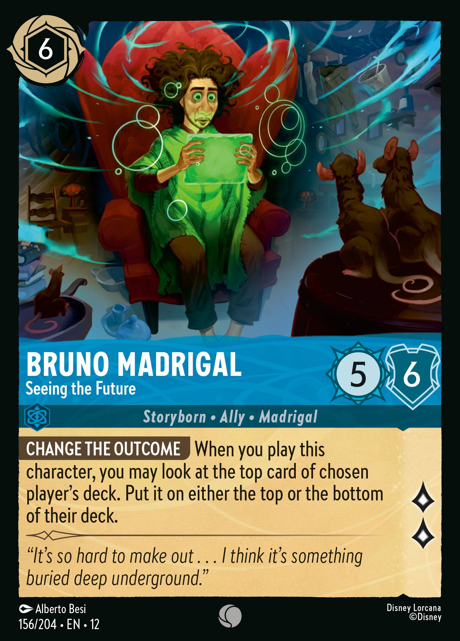 Bruno Madrigal — Seeing the Future Disney Lorcana card