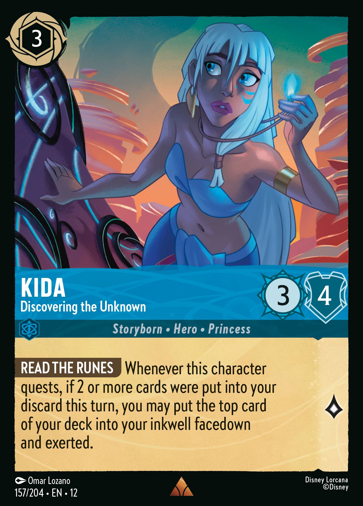Kida — Discovering the Unknown Disney Lorcana card