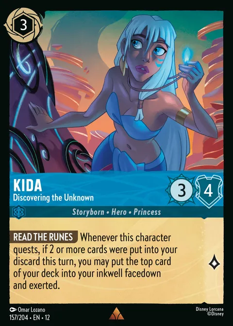 Kida — Discovering the Unknown Disney Lorcana card