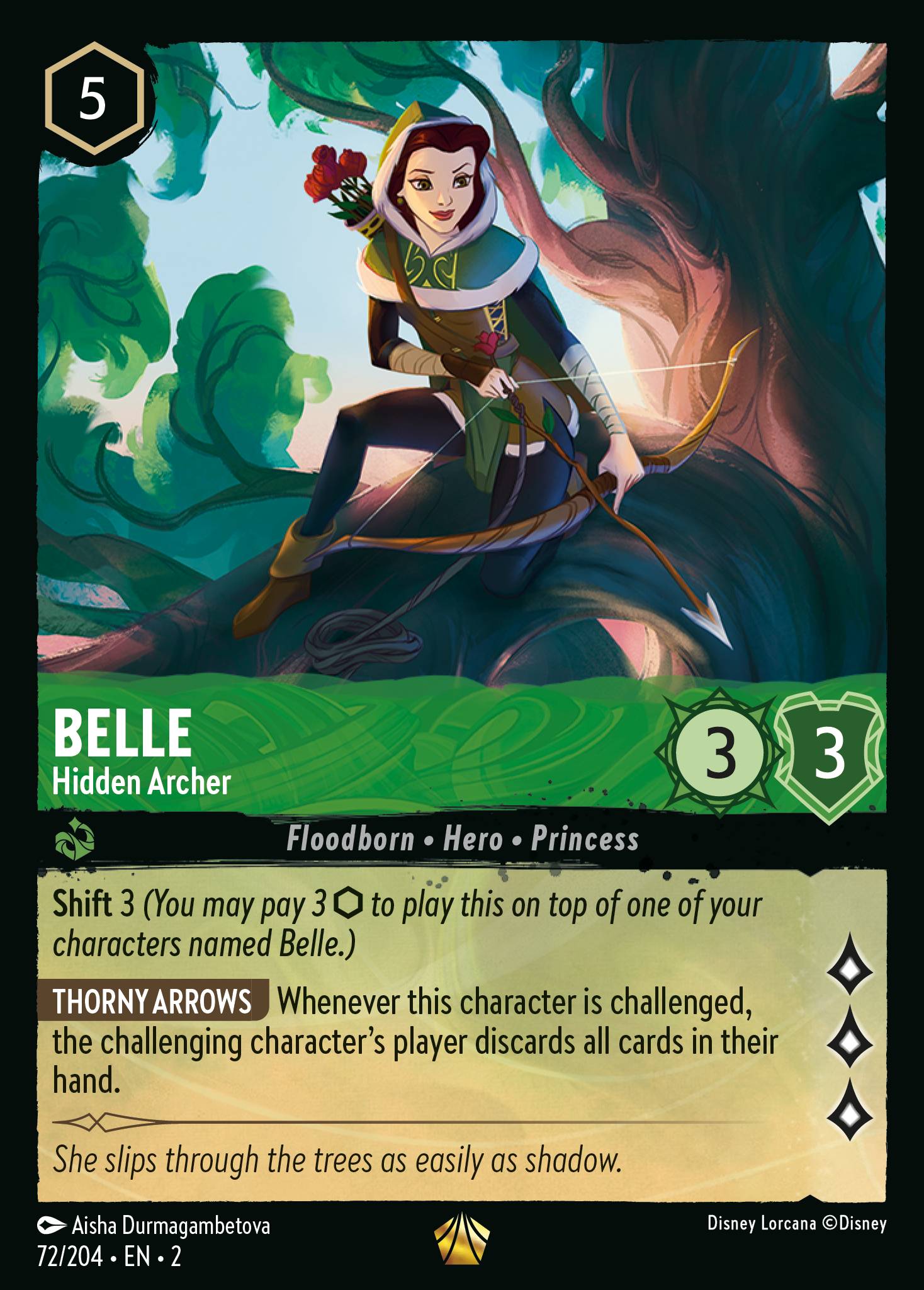 Belle — Hidden Archer Disney Lorcana card