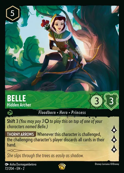 Belle — Hidden Archer Disney Lorcana card