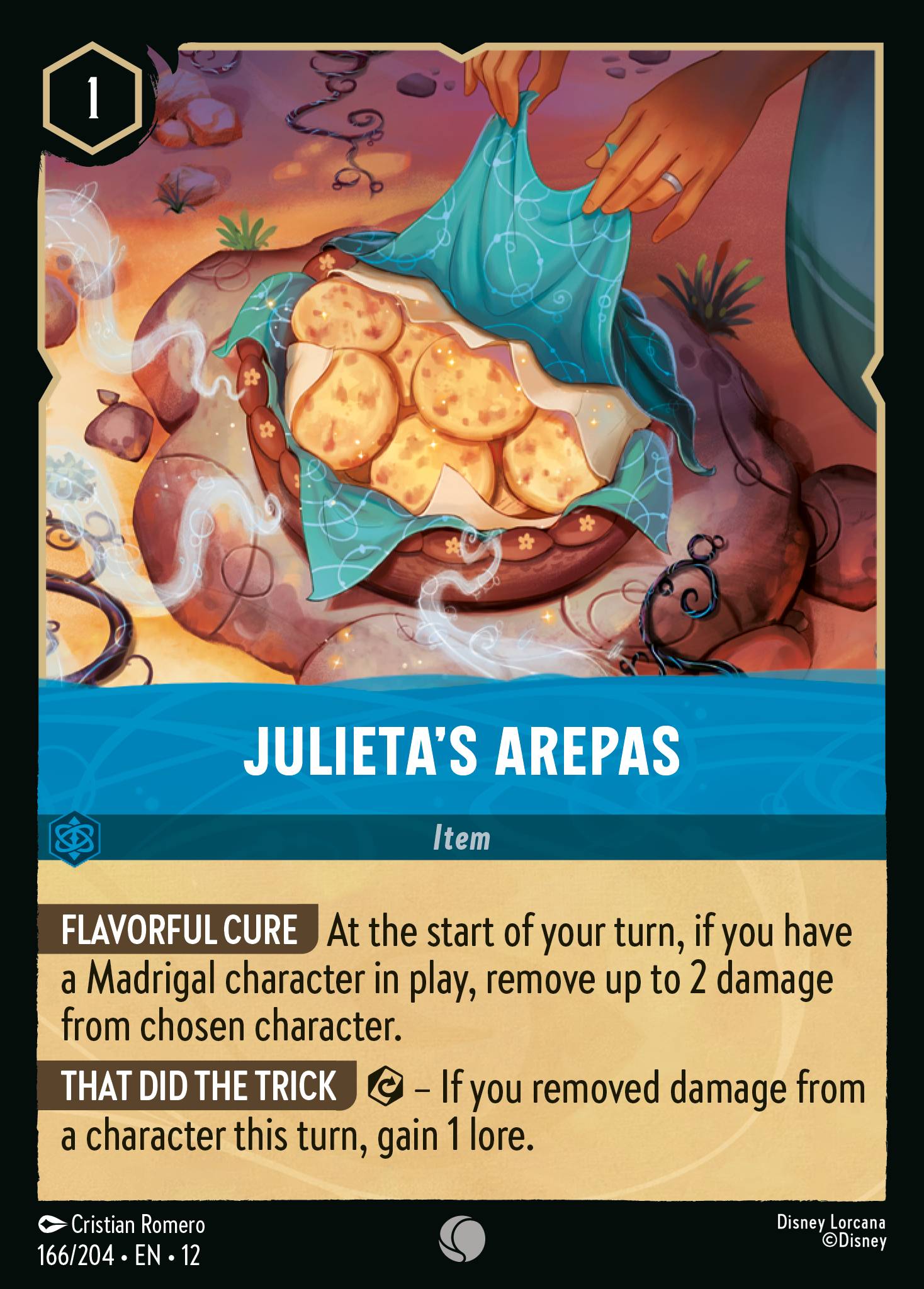 Julieta's Arepas Disney Lorcana card