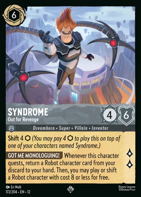 Syndrome — Out for Revenge Disney Lorcana card