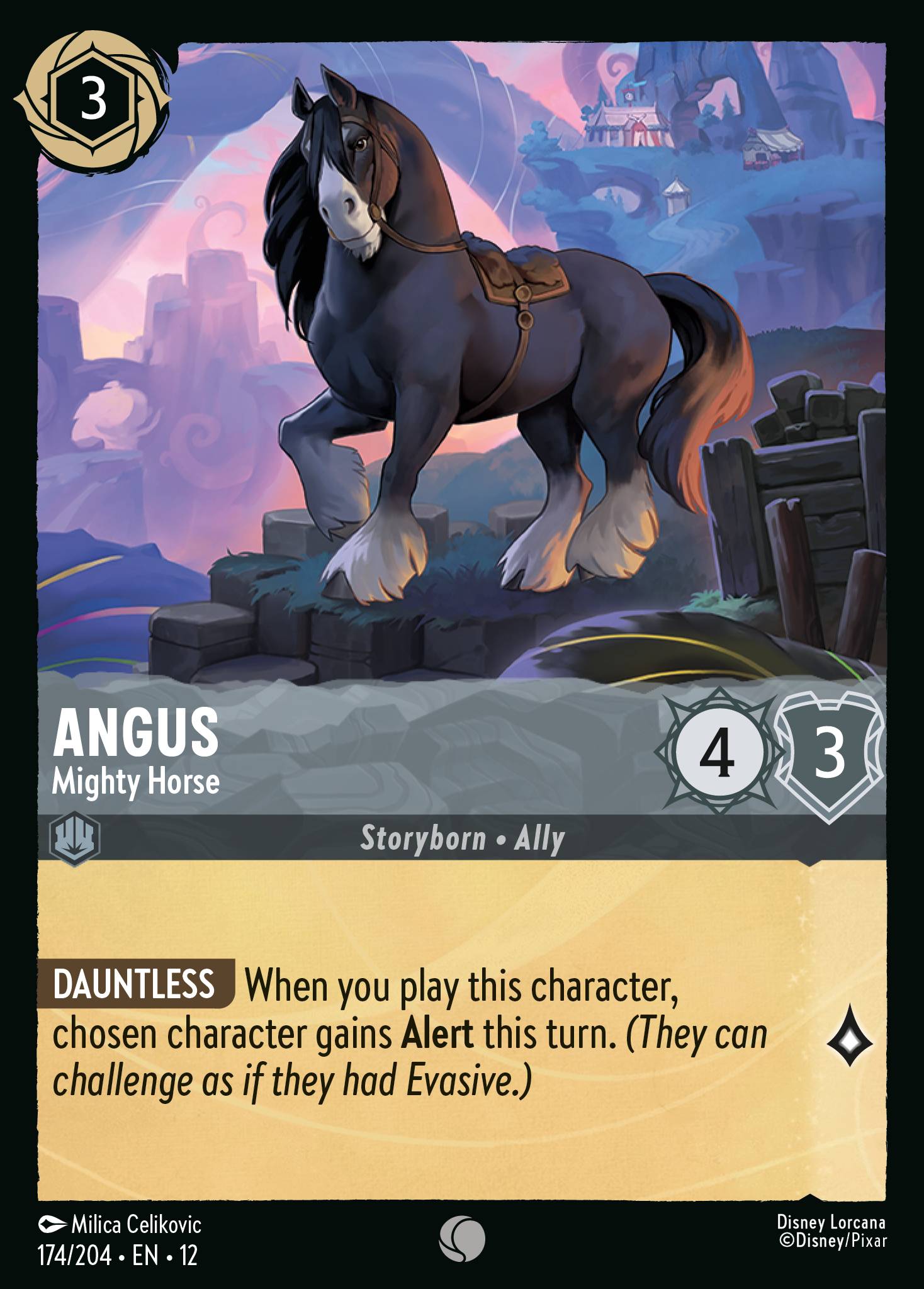 Angus — Mighty Horse Disney Lorcana card
