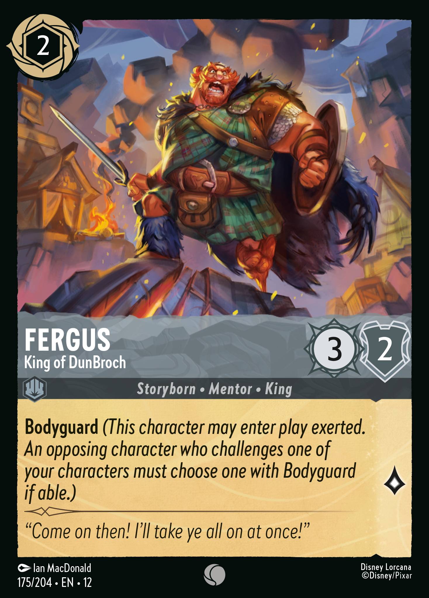 Fergus — King of DunBroch Disney Lorcana card