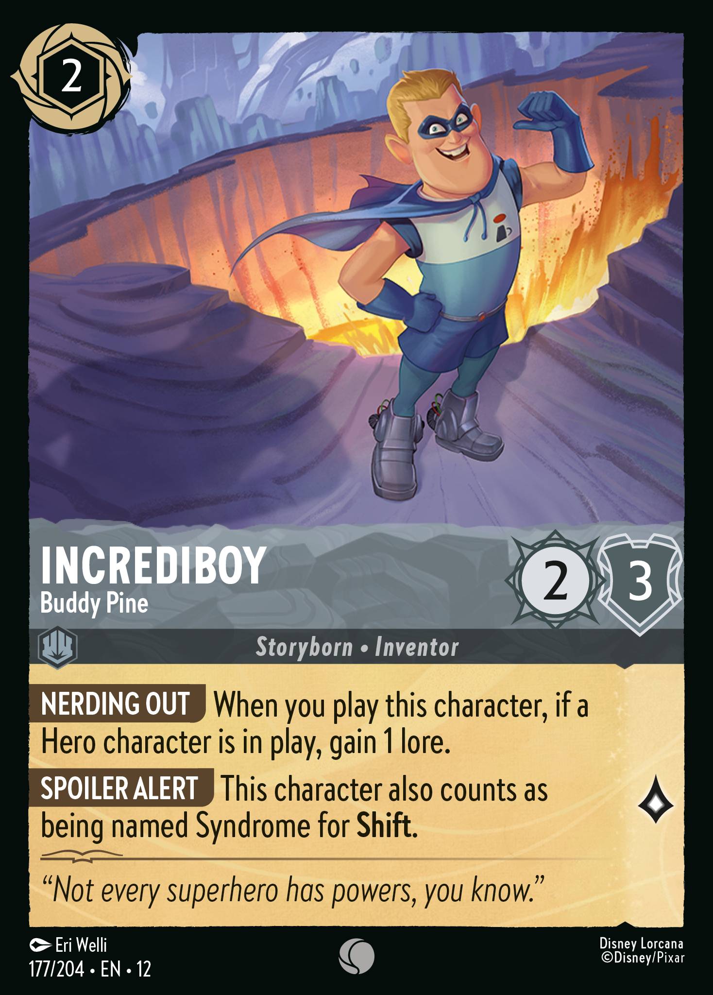 Incrediboy — Buddy Pine Disney Lorcana card