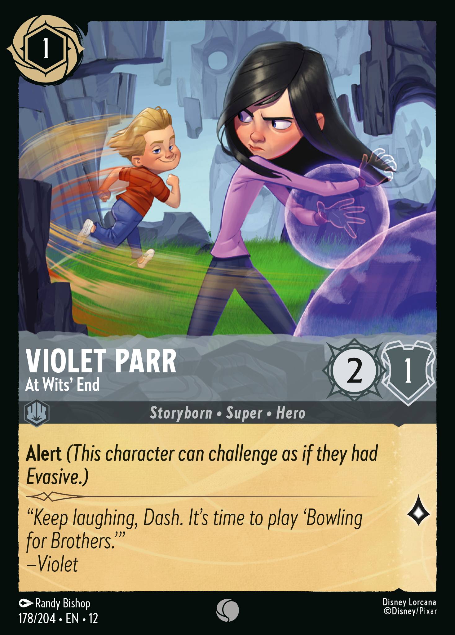 Violet Parr — At Wits' End Disney Lorcana card