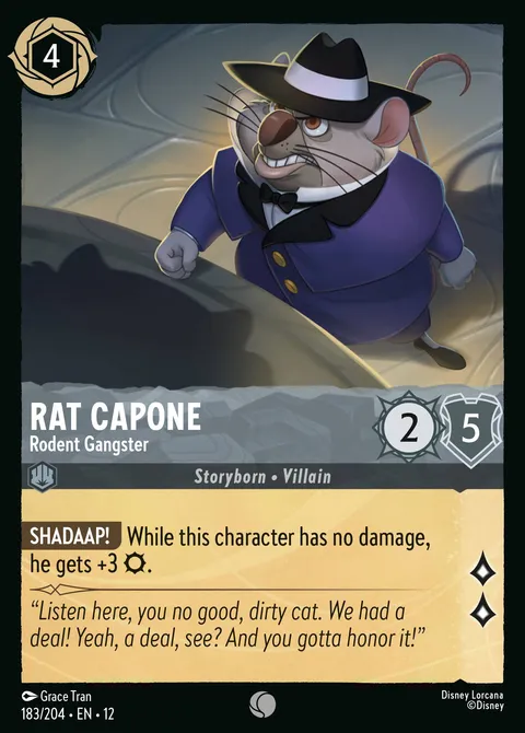 Rat Capone — Rodent Gangster Disney Lorcana card