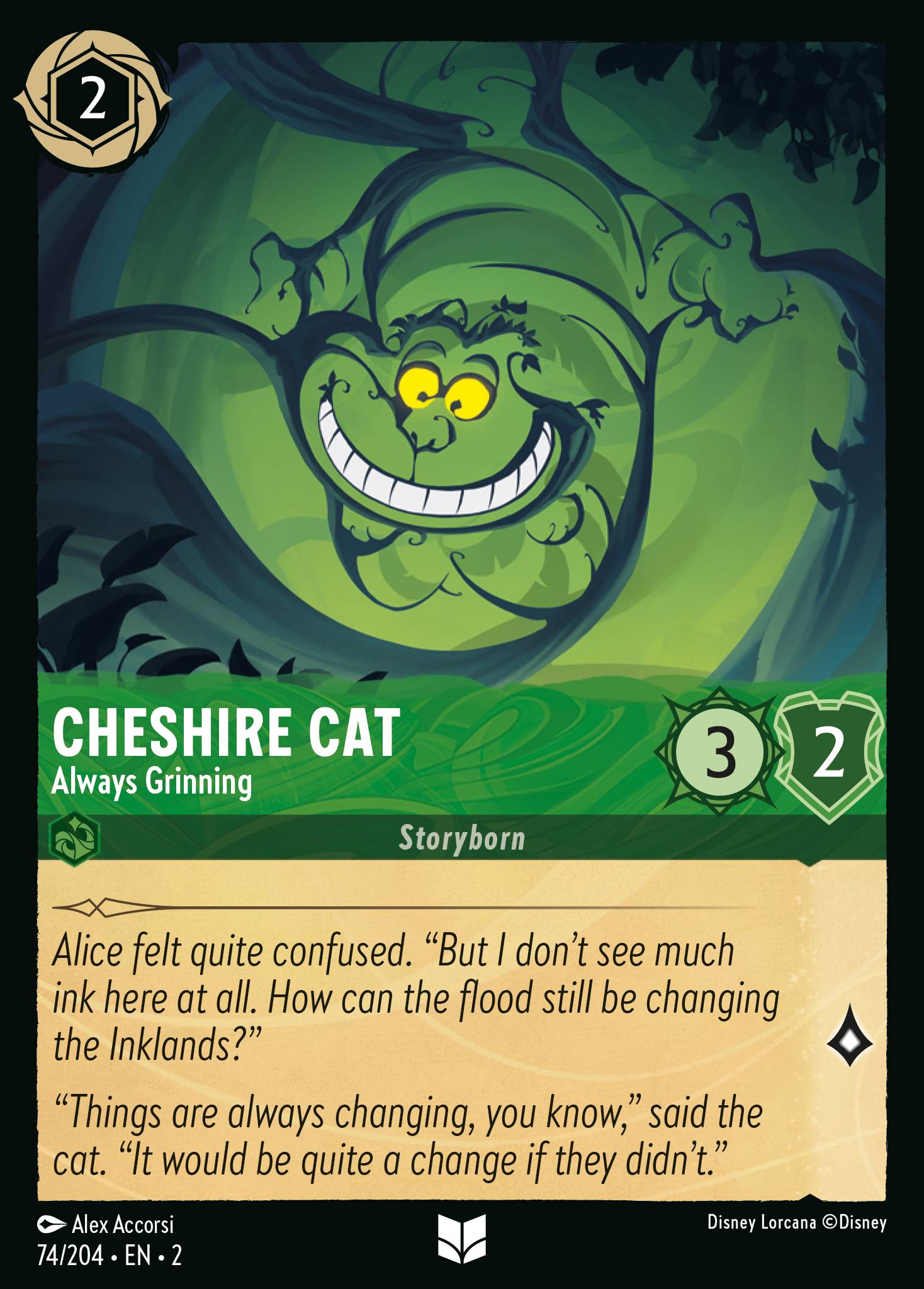 Cheshire Cat — Always Grinning Disney Lorcana card