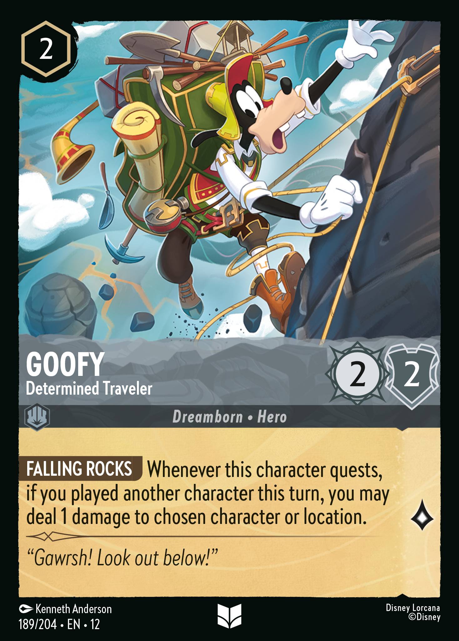 Goofy — Determined Traveler Disney Lorcana card