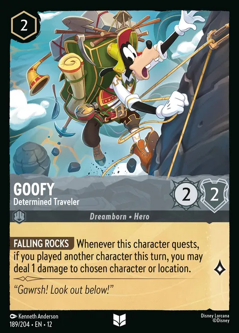 Goofy — Determined Traveler Disney Lorcana card