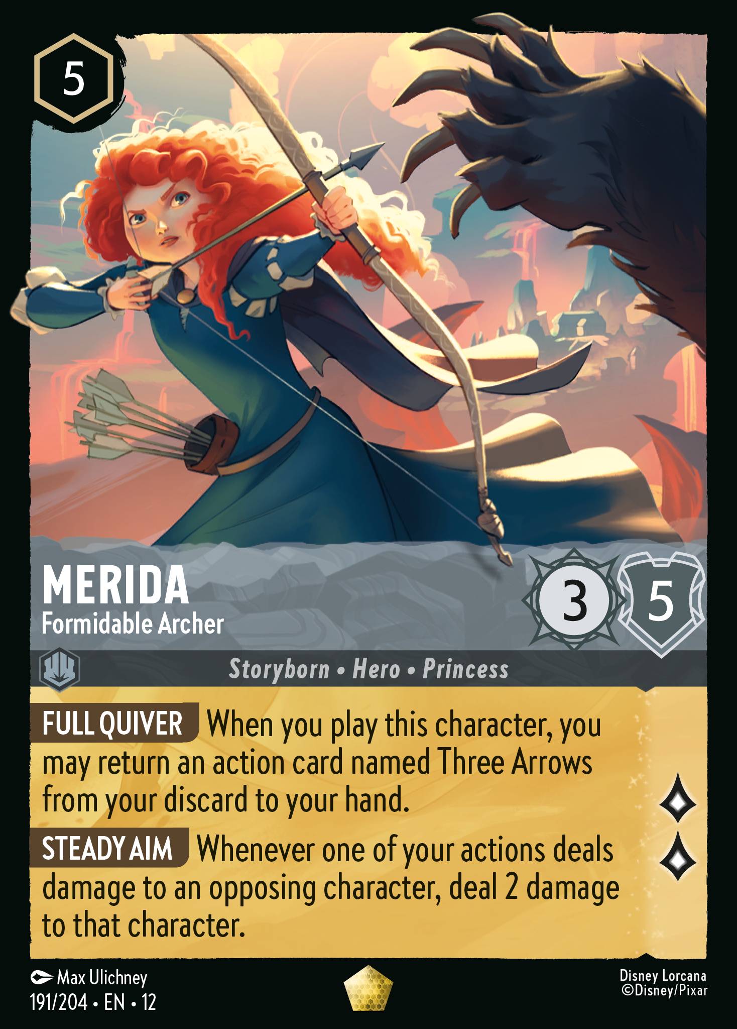 Merida — Formidable Archer Disney Lorcana card
