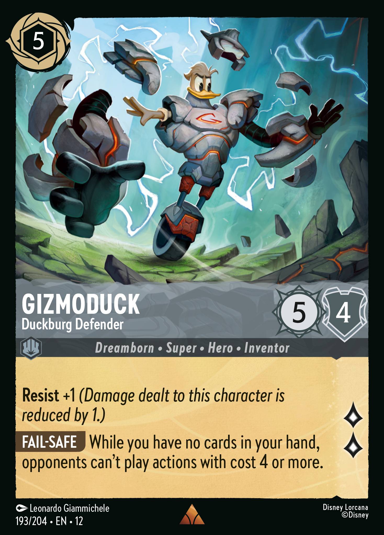 Gizmoduck — Duckburg Defender Disney Lorcana card