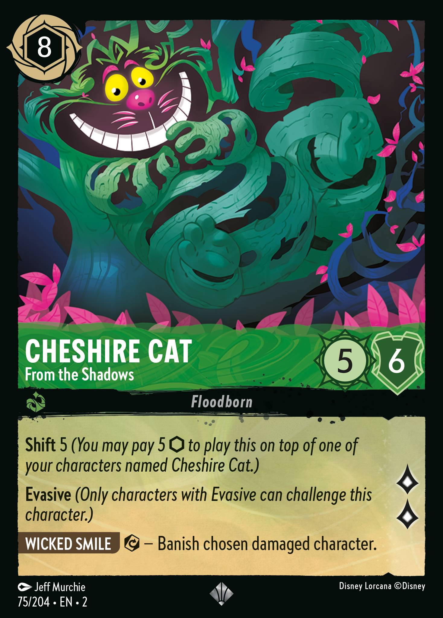 Cheshire Cat — From the Shadows Disney Lorcana card
