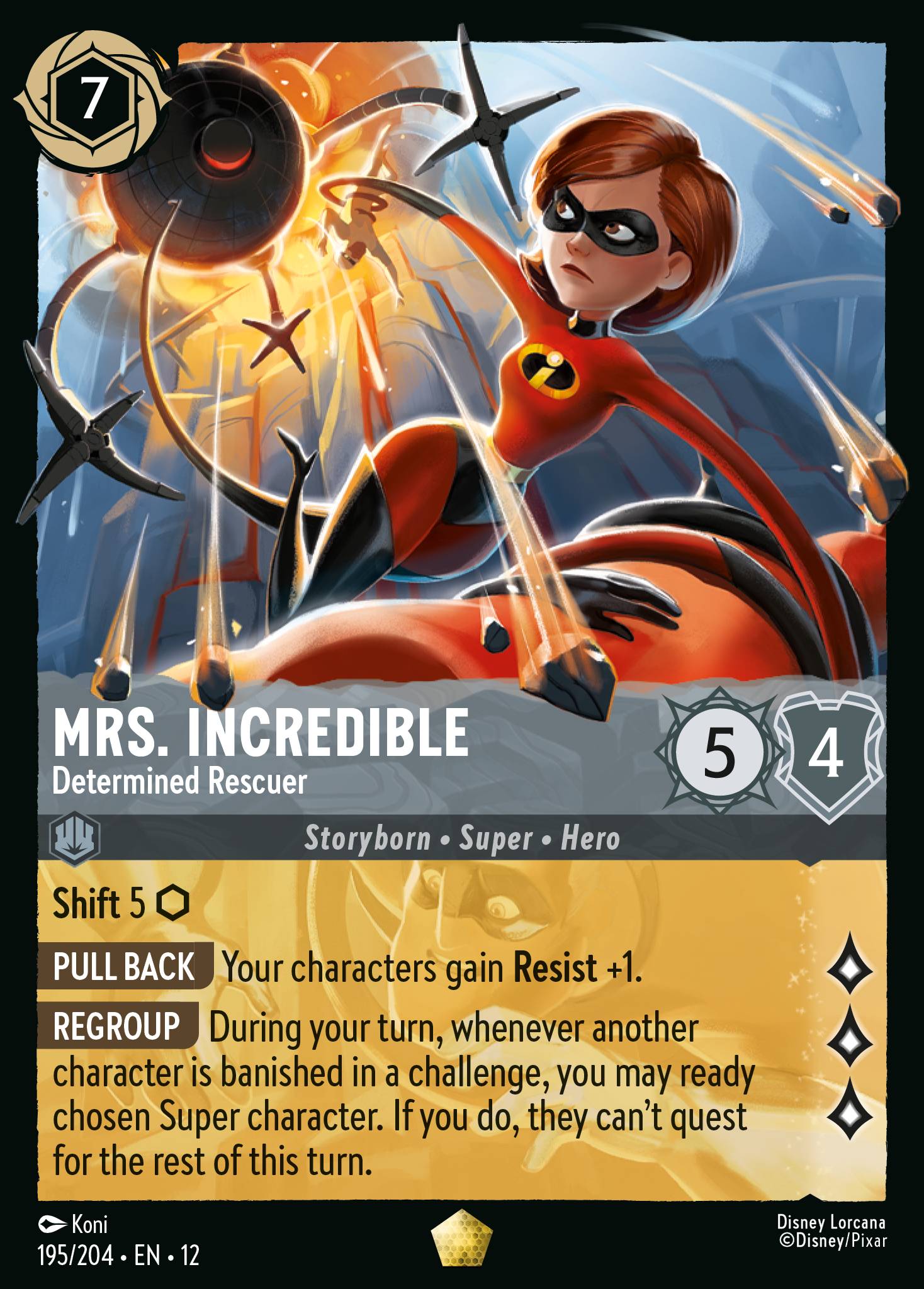 Mrs. Incredible — Determined Rescuer Disney Lorcana card