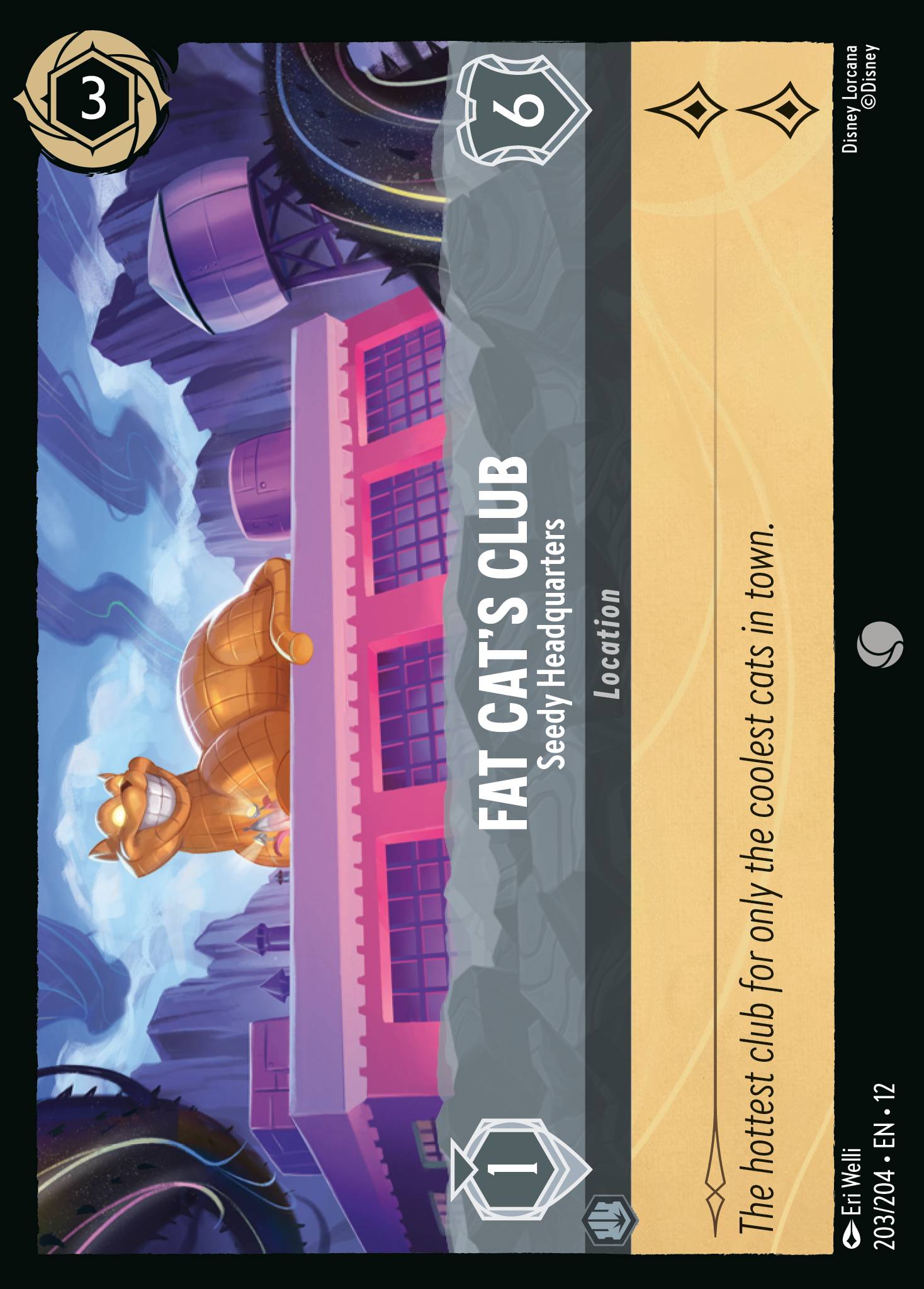 Fat Cat's Club — Seedy Headquarters Disney Lorcana card