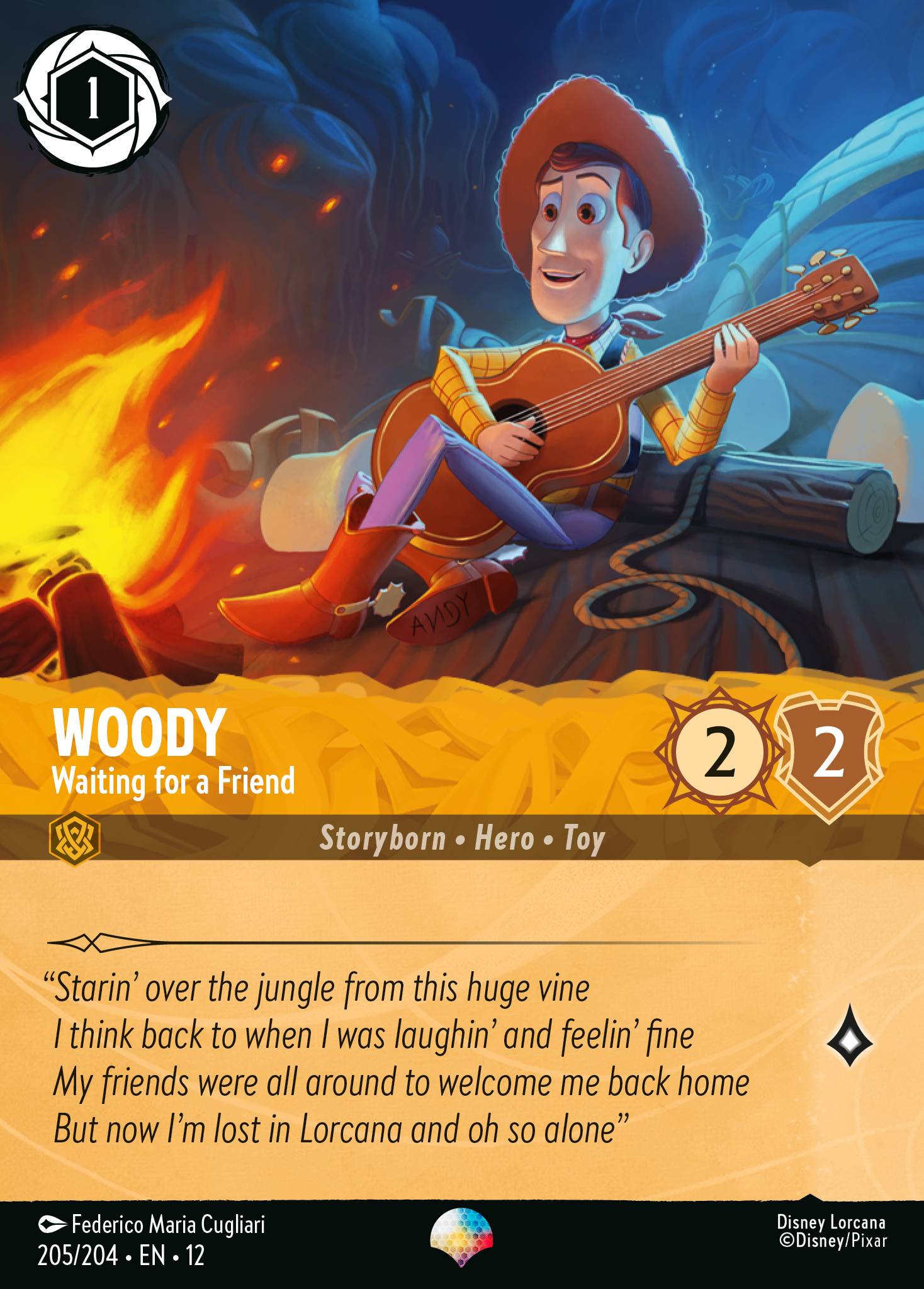 Woody — Waiting for a Friend Disney Lorcana card