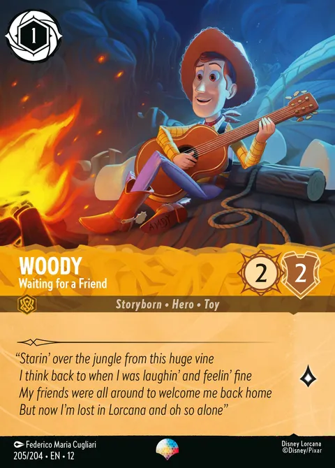 Woody — Waiting for a Friend Disney Lorcana card