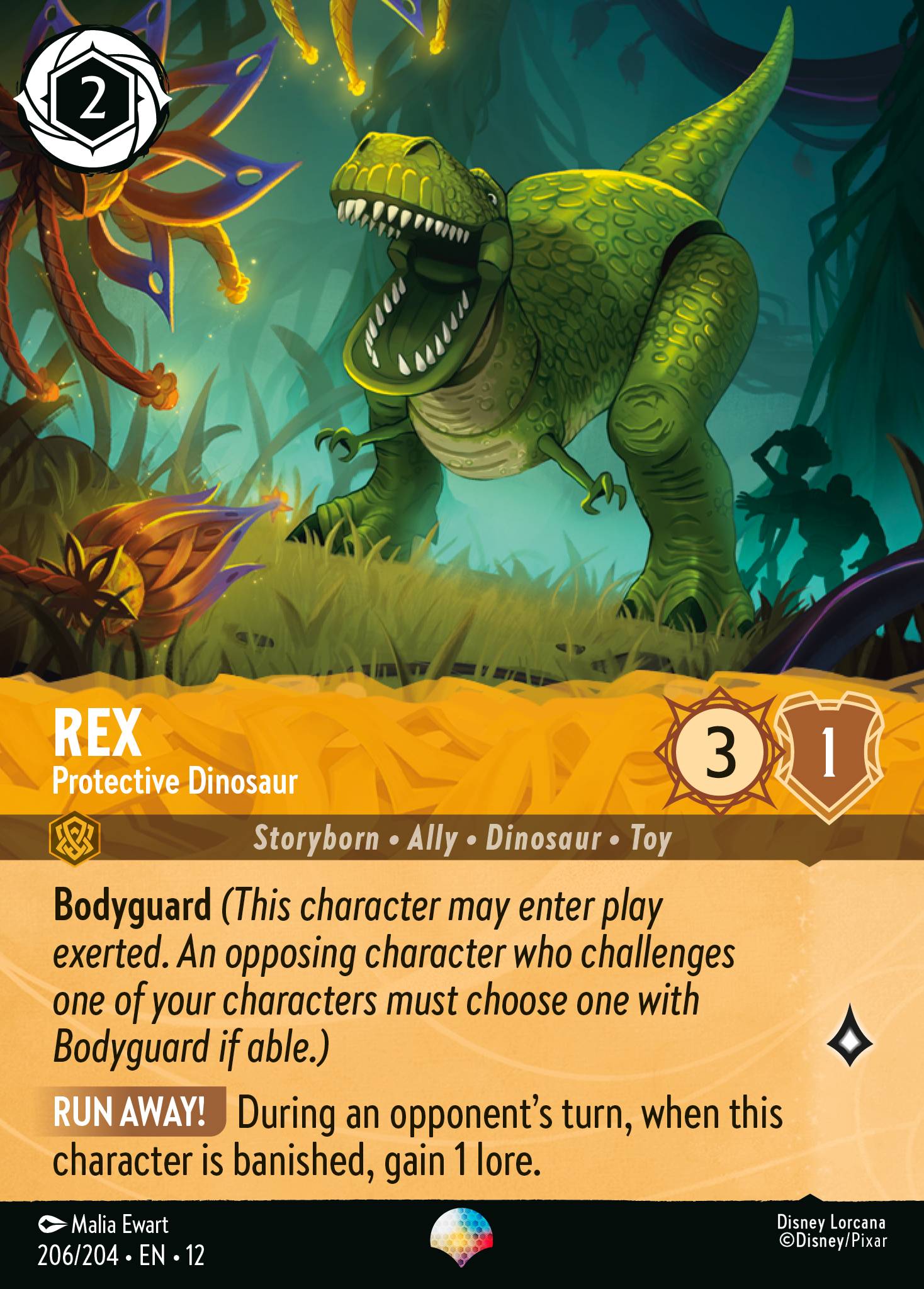 Rex — Protective Dinosaur Disney Lorcana card