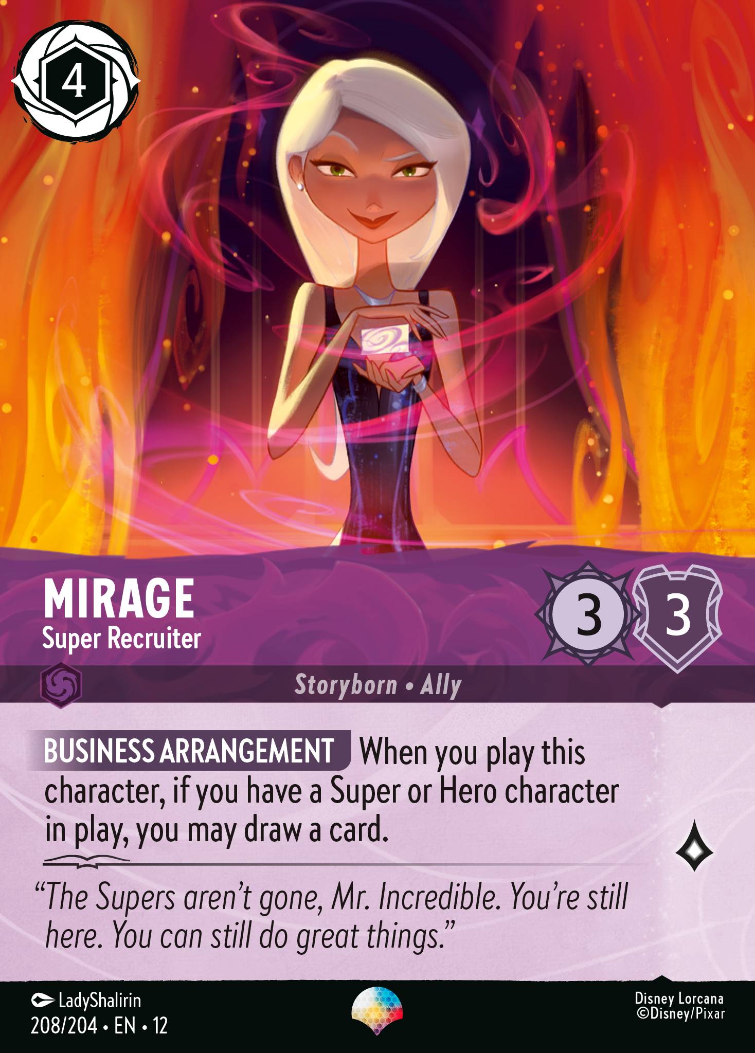 Mirage — Super Recruiter Disney Lorcana card