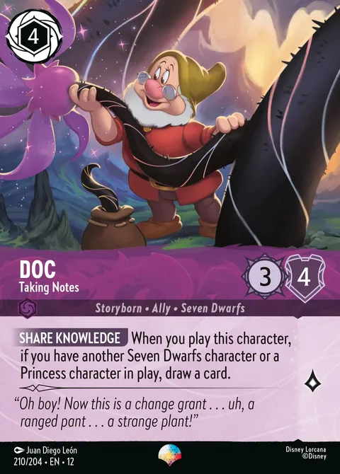 Doc — Taking Notes Disney Lorcana card