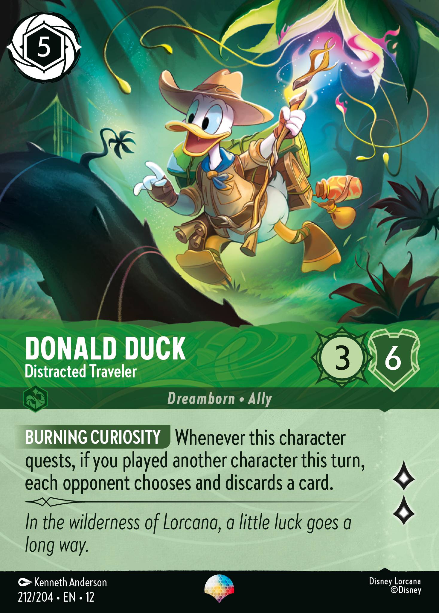 Donald Duck — Distracted Traveler Disney Lorcana card